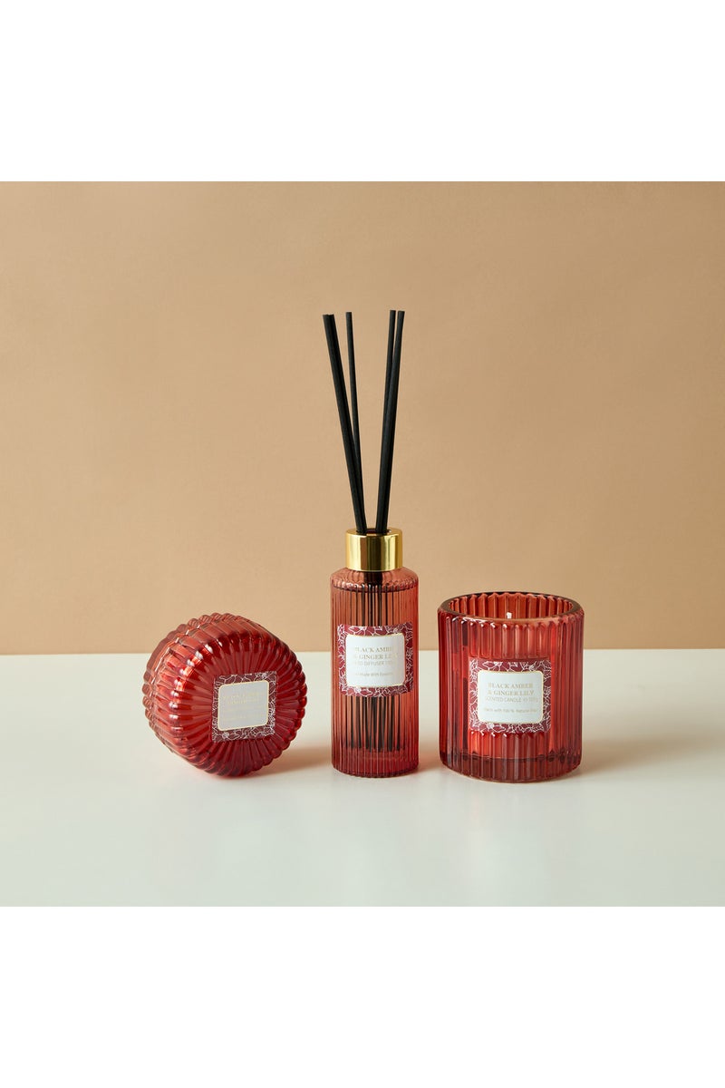Black Amber and Ginger Lily Reed Diffuser and Candle Gift Set - Image 1